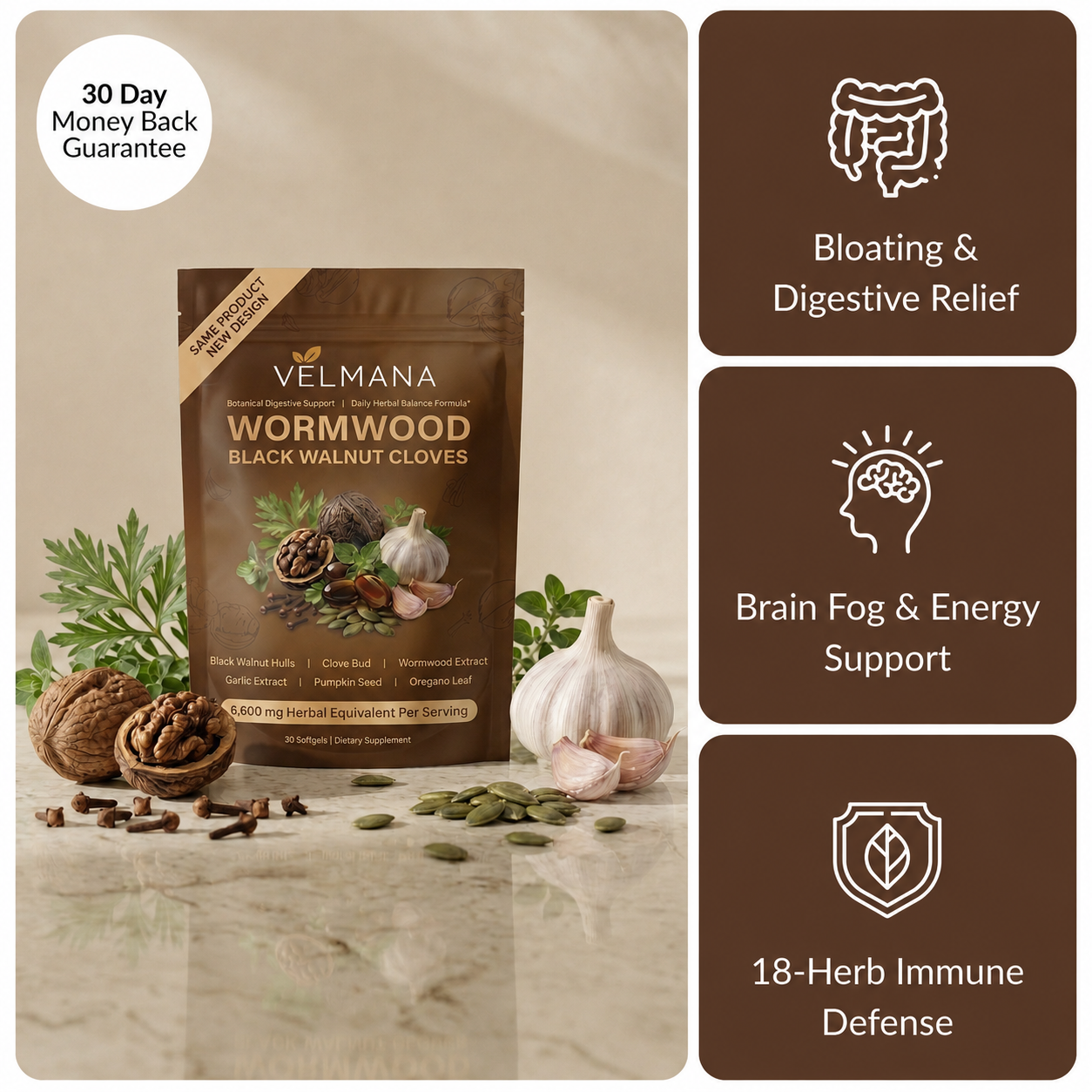 Black Walnut Wormwood Cleanse - 6,600mg softgels