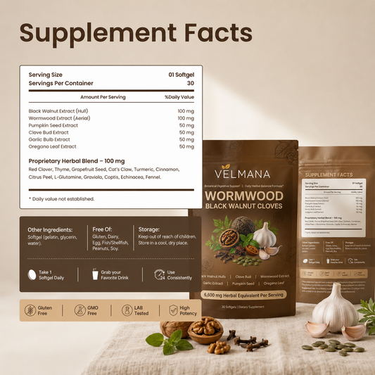 Black Walnut Wormwood Cleanse - 6,600mg softgels