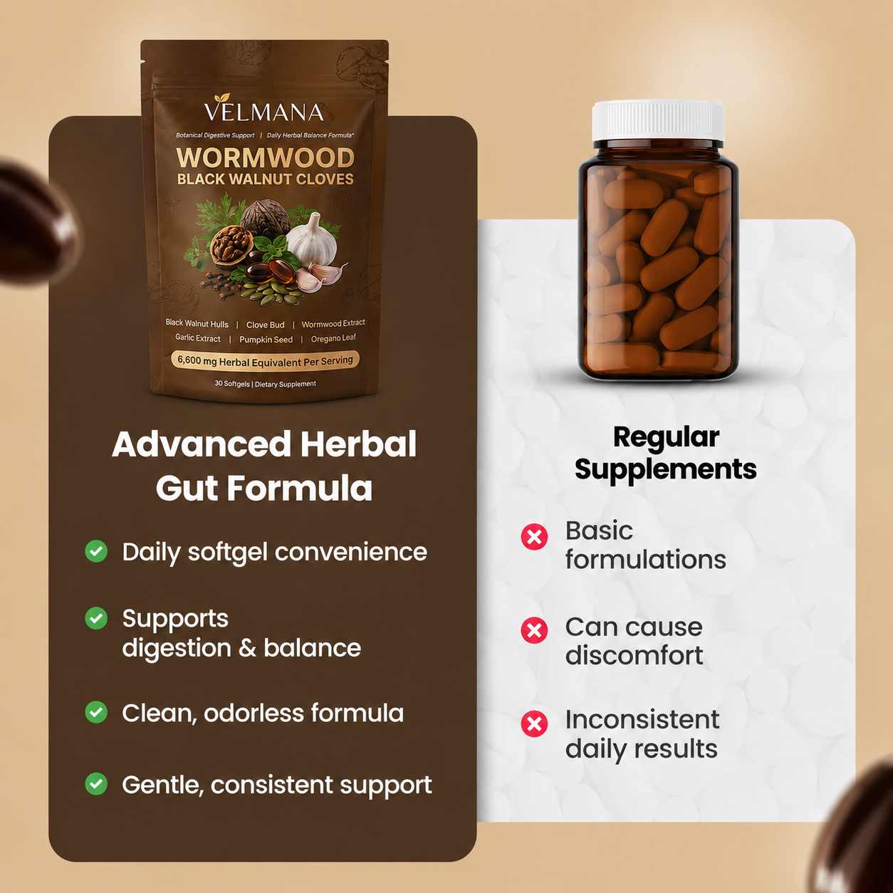 Black Walnut Wormwood Cleanse - 6,600mg softgels